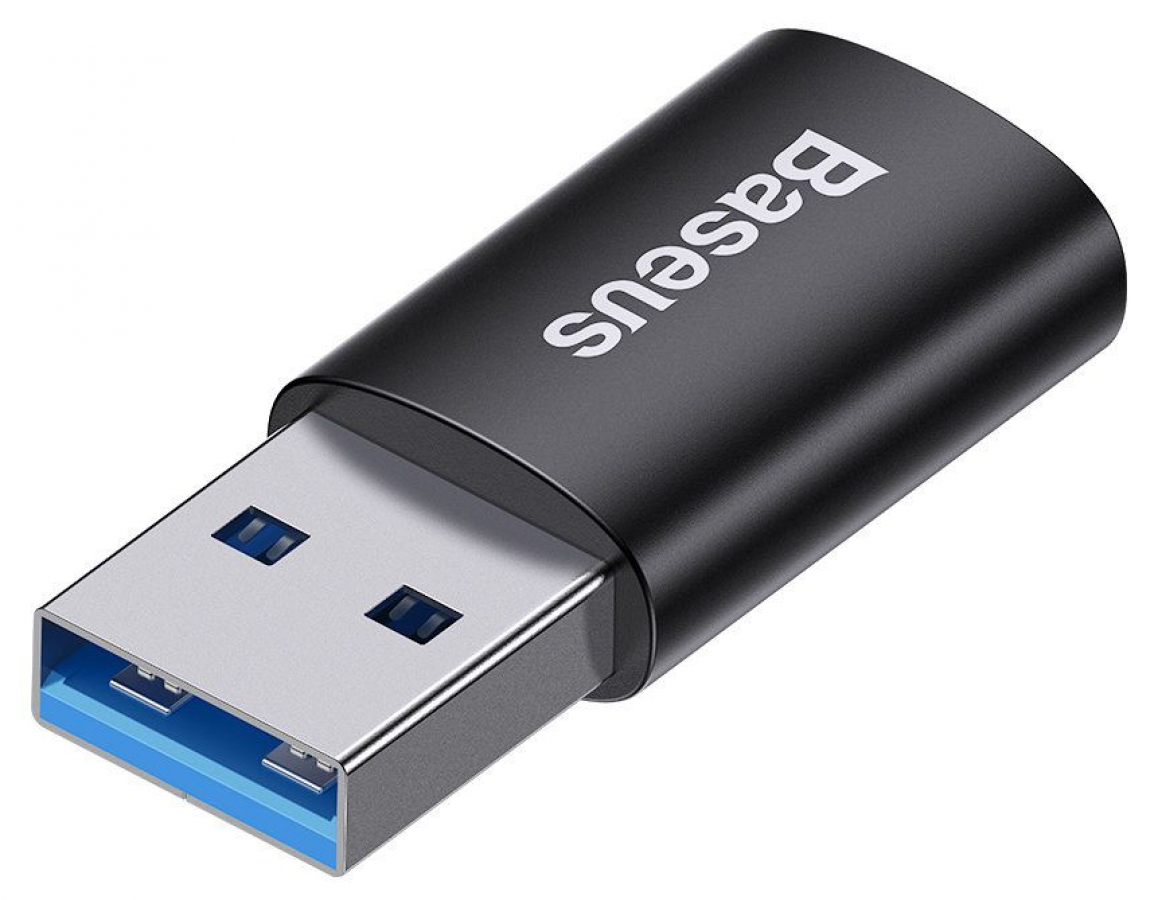 Adapteris Baseus Ingenuity Series Mini OTG USB Type-C Male to USB-A Female Black (ZJJQ000101)