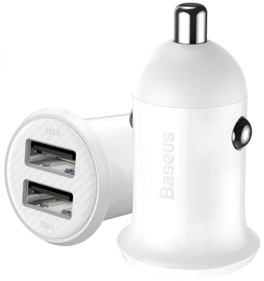 Lādētājs Baseus 2 x USB-A White (CCALLP-02)