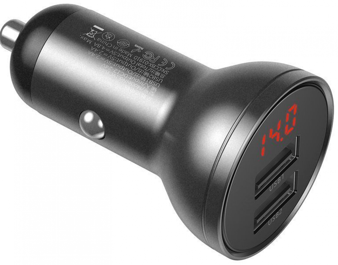 Charger Baseus 2 x USB-A 24W Black (CCBX-0G)