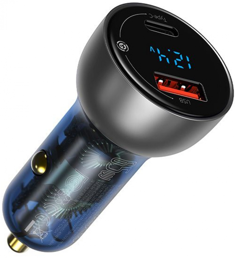 Lādētājs Baseus Dual Quick Charger 65W Grey (CCKX-C0A)