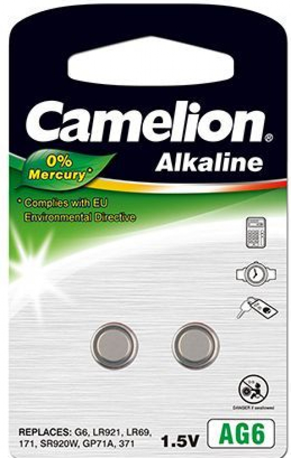 Baterijas Camelion AG6/ LR69/ LR921/ 371 2pcs (12050206)