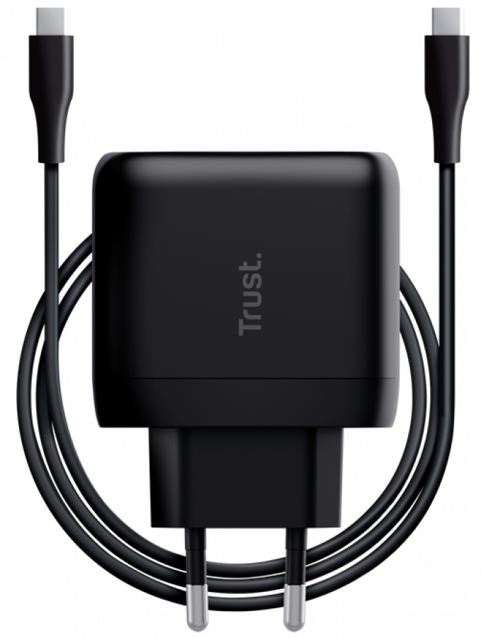 Lādētājs Trust Maxo 45W Black USB-C + 2m USB-C Cable (24816)