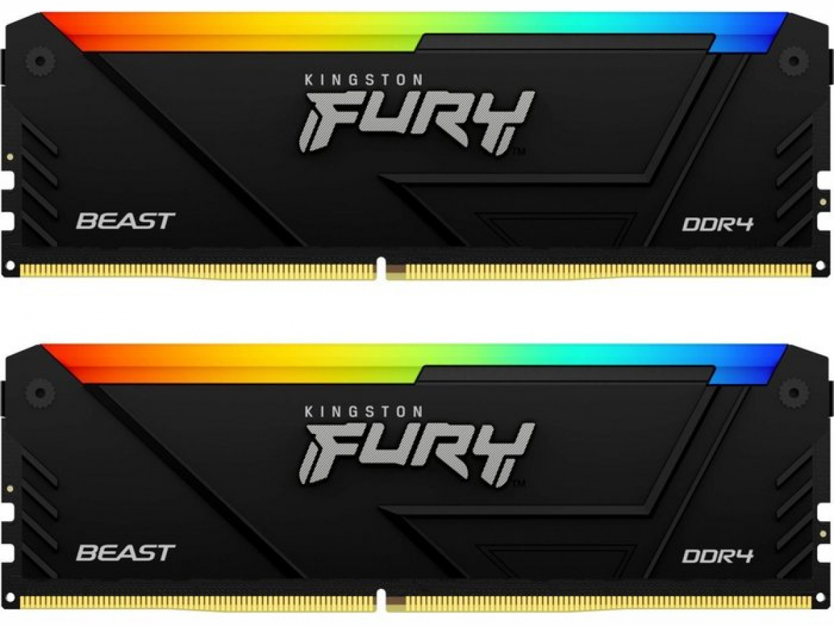 RAM Kingston Fury Beast RGB 32GB Black (KF432C16BB2AK2/32)