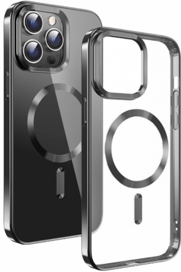 Maciņš telefonam Swissten Clear Jelly Magstick Metallic Case for Apple iPhone 15 Plus (36500112)