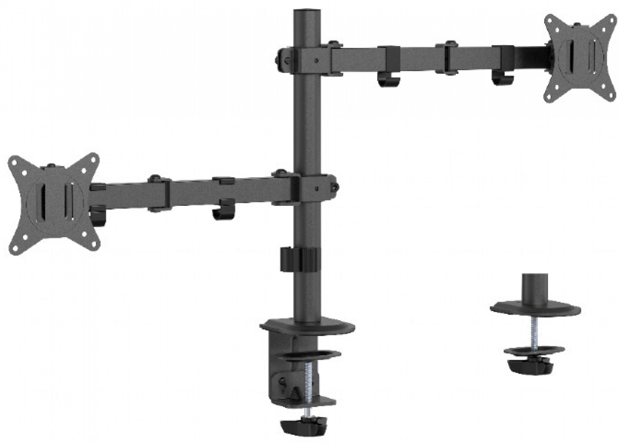 Monitora stiprinājums Gembird Adjustable Desk Mounted Double Monitor Arm (MA-D2-03)