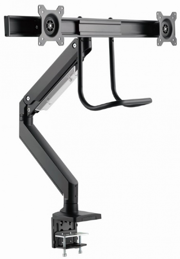 Monitora stiprinājums Gembird Desk Mounted Adjustable Monitor Arm for 2 Monitors (MA-DA2-04)