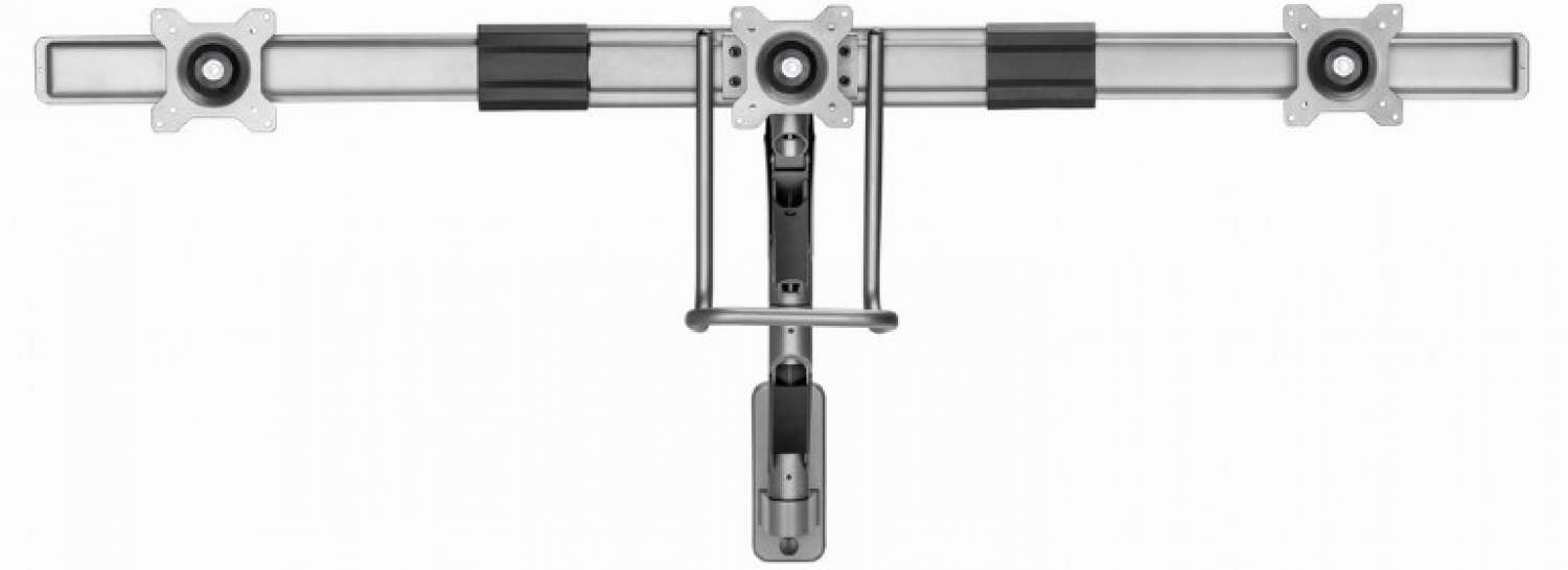 Monitora stiprinājums Gembird Wall Mounted Adjustable Monitor Arm for 3 Monitors (MA-WA3-01)