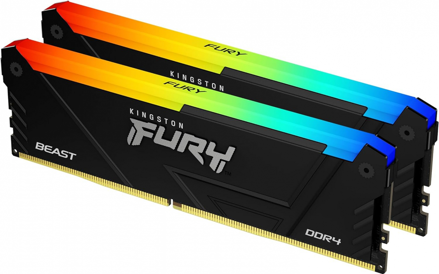 RAM Kingston FURY Beast RGB 16GB Black (KF436C17BB2AK2/16)