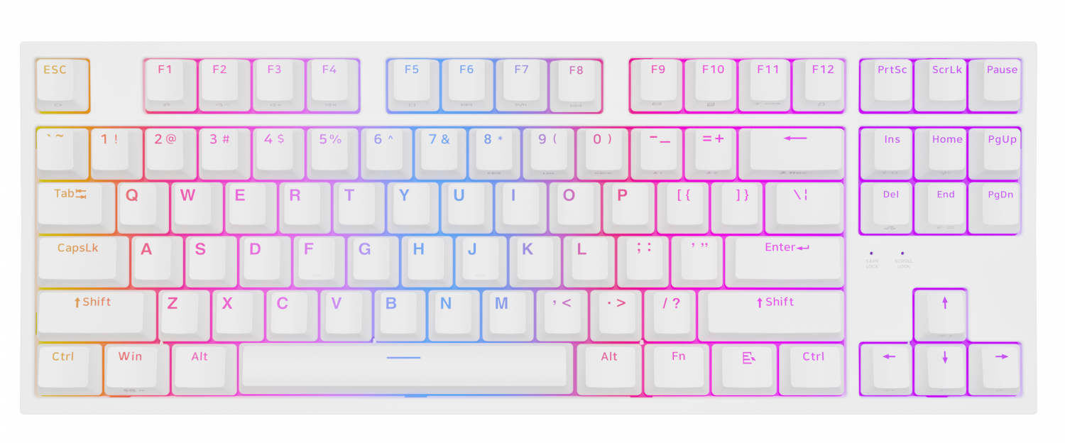 Klaviatūra Genesis Thor 404 TKL Gateron White (NKG-2070)