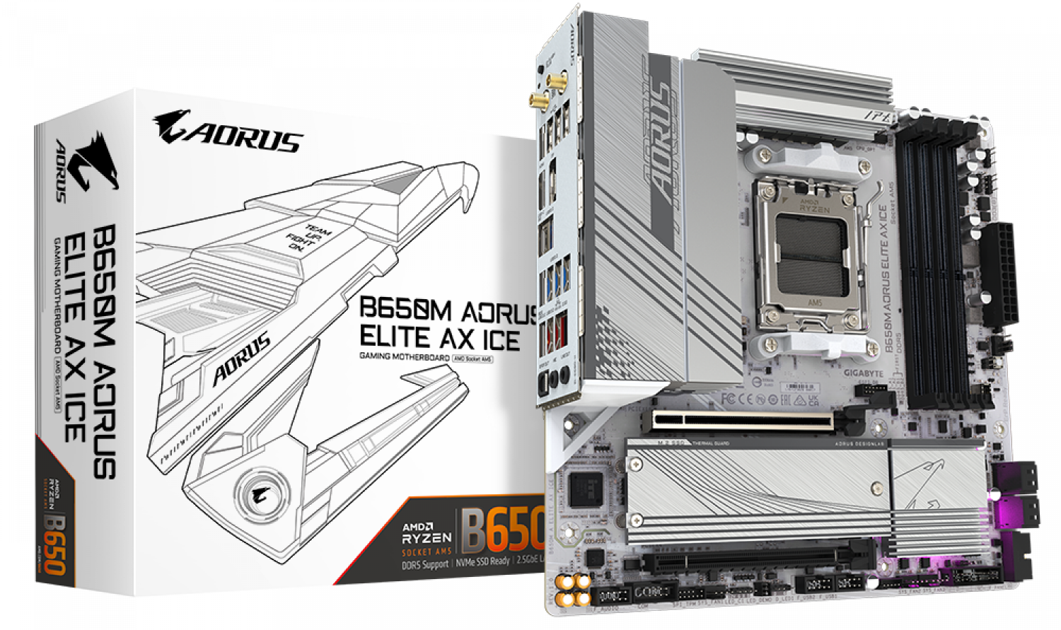 Pamatplate Gigabyte B650M AORUS ELITE AX ICE (B650M A ELITE AX ICE)