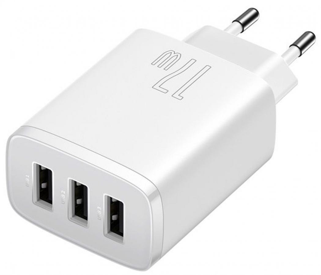 Lādētājs Baseus Compact Charger 3U White 17W (CCXJ020102)