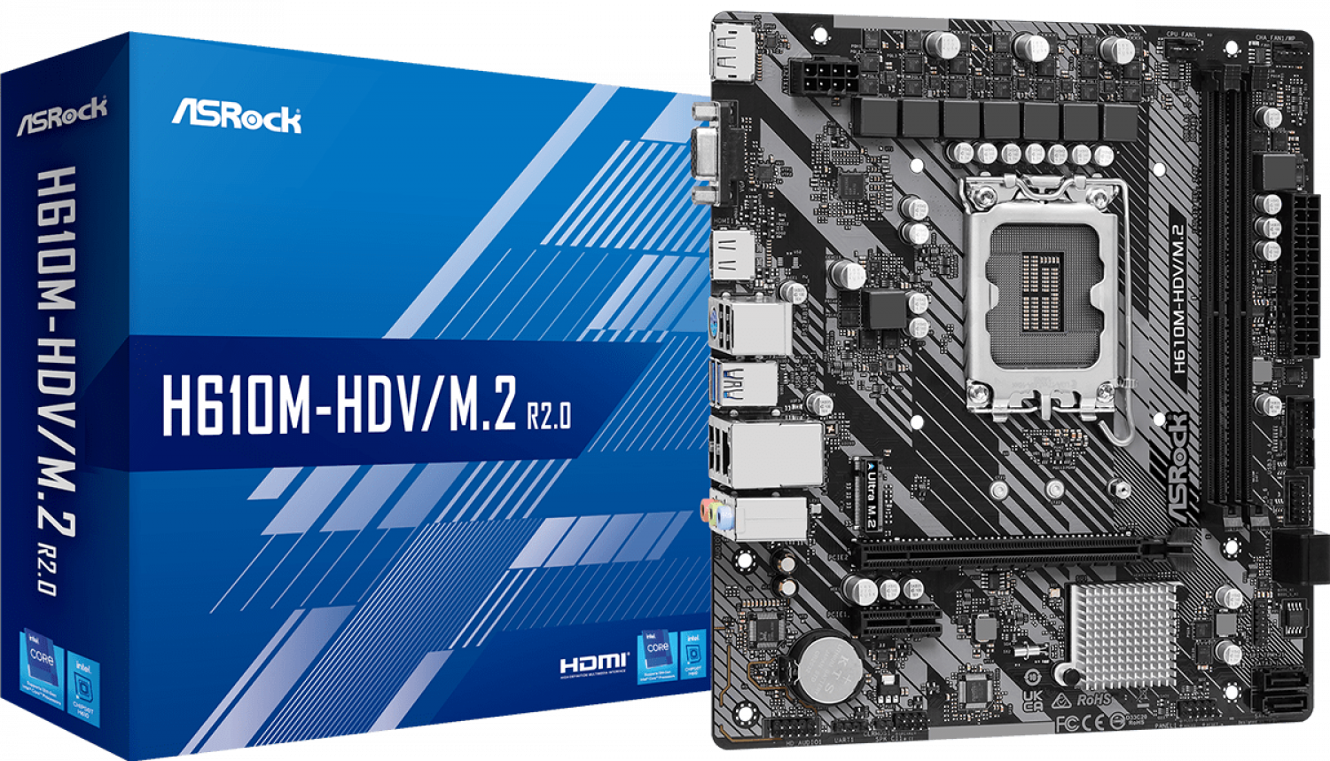 Pamatplate ASRock H610M-HDV/M.2 R2.0 (H610M-HDV/M.2 R2.0)