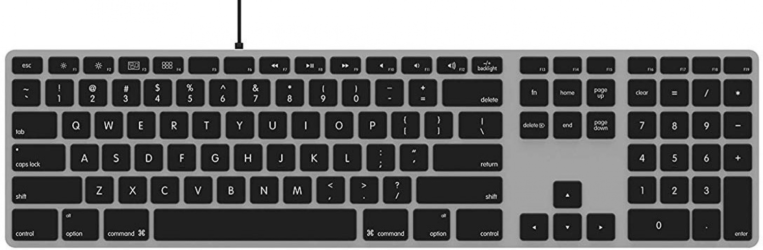 Klaviatūra Matias Backlit RGB Mac Space Gray (FK318LB-UK)