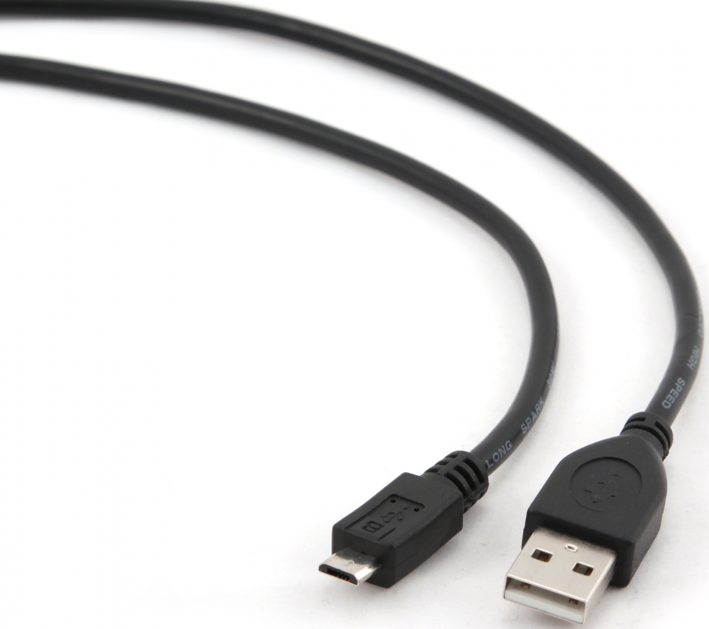 Cable Gembird USB Male - MicroUSB Male 0.5m Black (CCP-MUSB2-AMBM-0.5M)