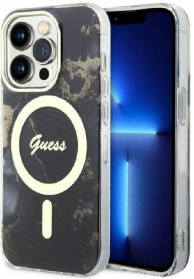 Maciņš telefonam Guess Golden Marble MagSafe for Apple iPhone 14 Pro Max (GUHMP14XHTMRSK)