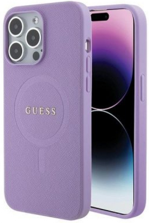 Phone case Guess Saffiano MagSafe Case for Apple iPhone 15 Pro Max (GUHMP15XPSAHMCU)