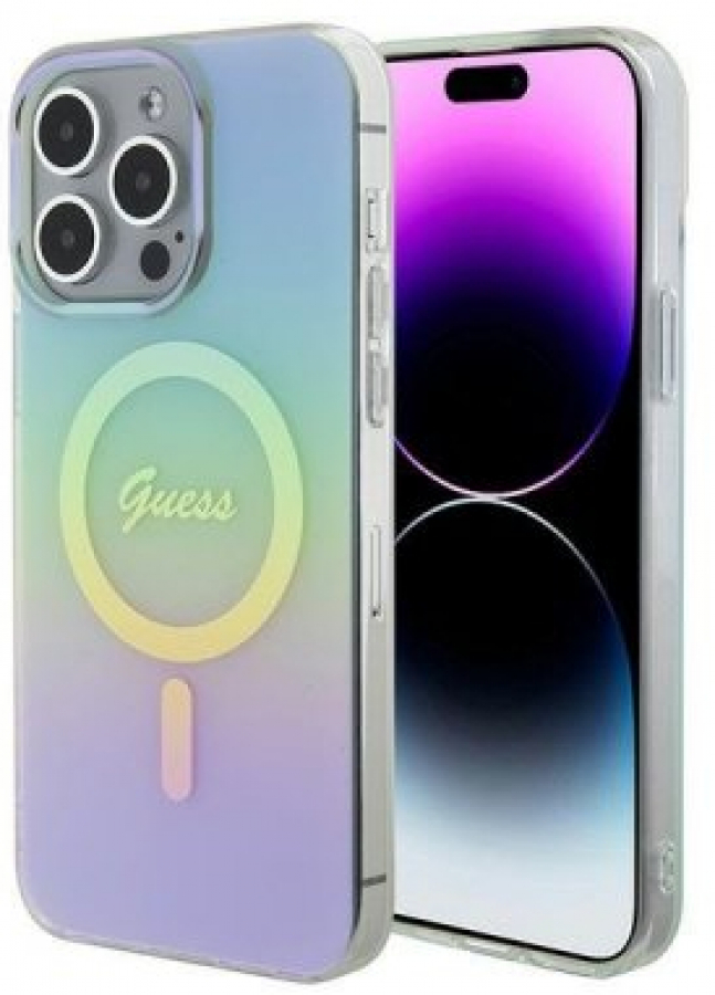 Phone case Guess Saffiano MagSafe Case for Apple iPhone 15 Pro Max (GUHMP15XHITSQ)