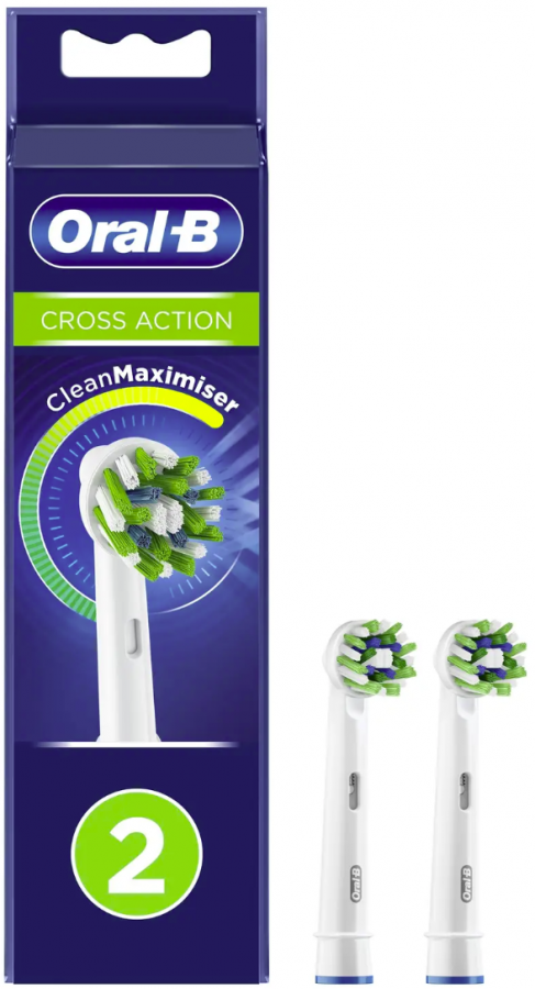 Zobu birstes uzgaļi Braun Oral-B CrossAction CleanMaximiser 2pack (EB 50RB-2)
