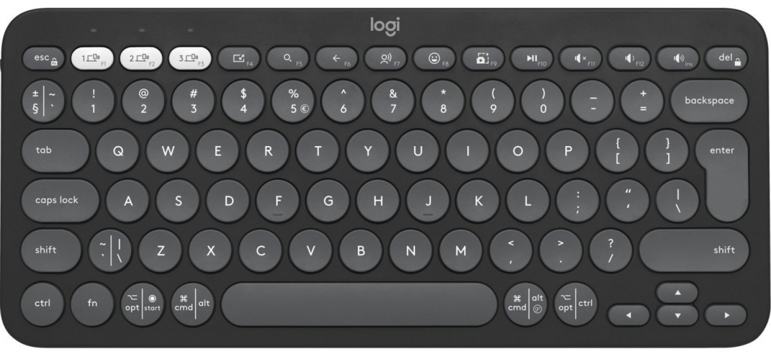 Klaviatūra Logitech Pebble Keys 2 K380s Tonal Graphite (920-011851)