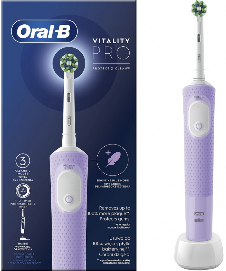 Elektriskā zobu birste Braun D 103.413.3 Lilac (D 103.413.3 LILAC)