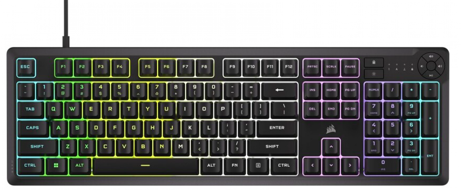 Klaviatūra Corsair K55 Core RGB Black (CH-9226C65-NA)