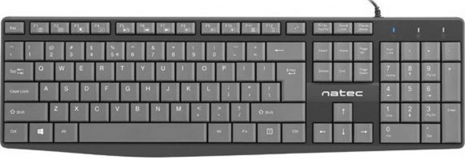 Klaviatūra Natec Nautilus Slim NKL-1507 Black (NKL-1507)