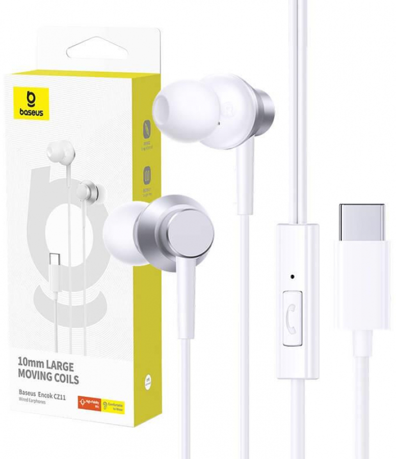 Austiņas Baseus Encok CZ11 White (A00164300213-Z1)