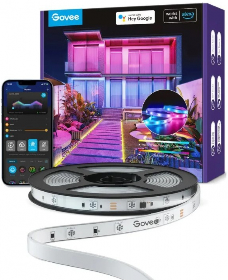 LED lente Govee H6179 Phantasy Bluetooth / Wi-Fi / RGBIC 10m (H61723D1)