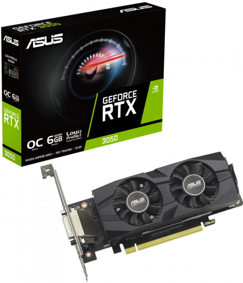 Videokarte Asus RTX 3050 OC 6GB LP BRK (90YV0KQ0-M0NA00)