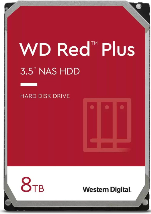 Cietais disks Western Digital Red Plus 8TB (WD80EFPX)