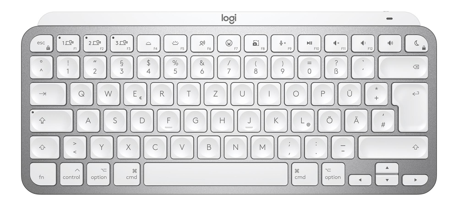 Klaviatūra Logitech MX Keys Mini Minimalist Mac Pale grey (920-010526)