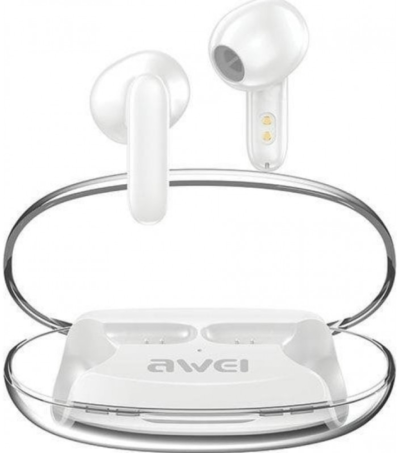 Austiņas Awei Bluetooth 5.3 T85 ENC TWS White (AWE000174)