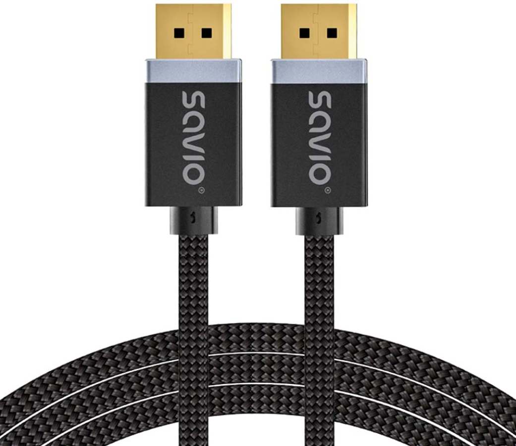 Kabelis Savio DisplayPort Male - DisplayPort Male 3m Black (CL-176)