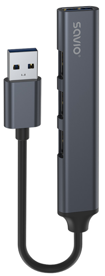 Adapter Savio USB-A – 3 × USB-A 2.0 / 1 × USB-A 3.1 GEN 1 HUB AK-70 (AK-70)