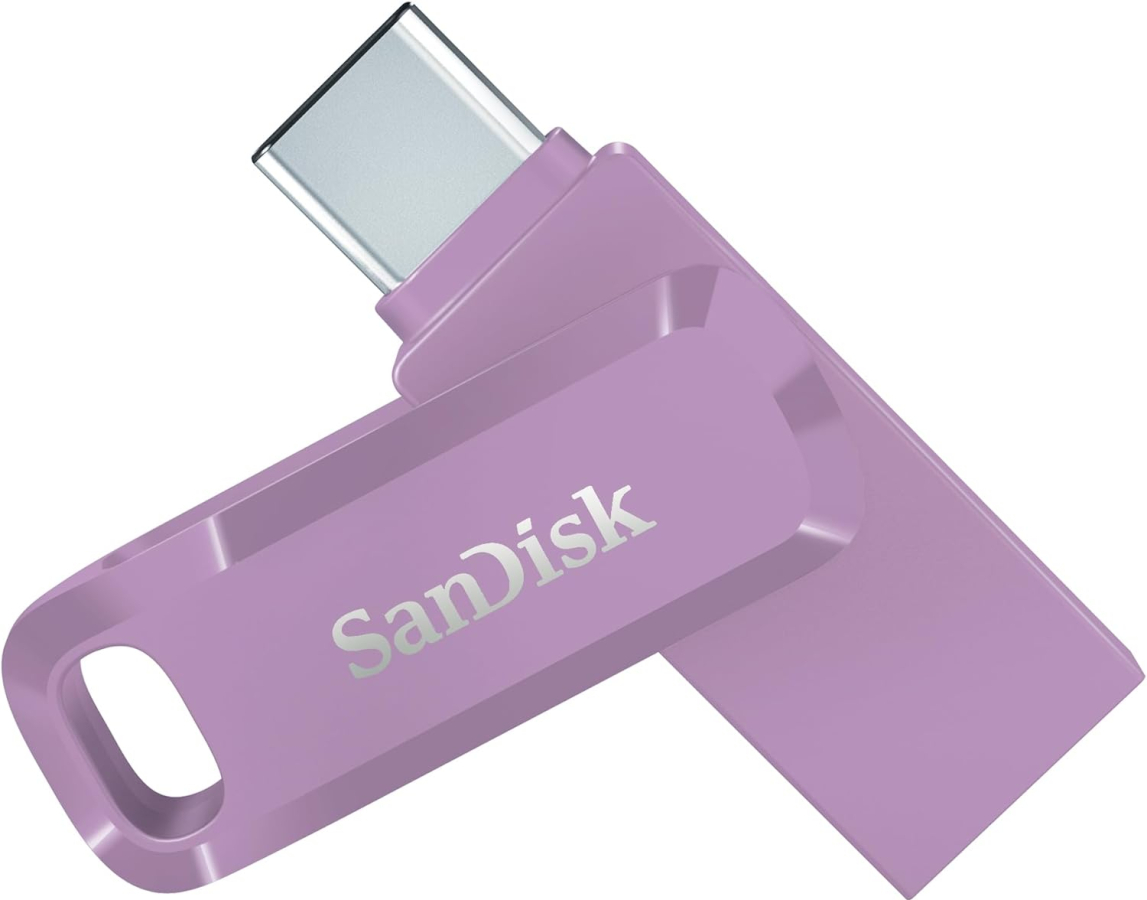 Zibatmiņa SanDisk Ultra Dual Drive Go USB-A / USB Type-C 64GB Lavender (SDDDC3-064G-G46L)