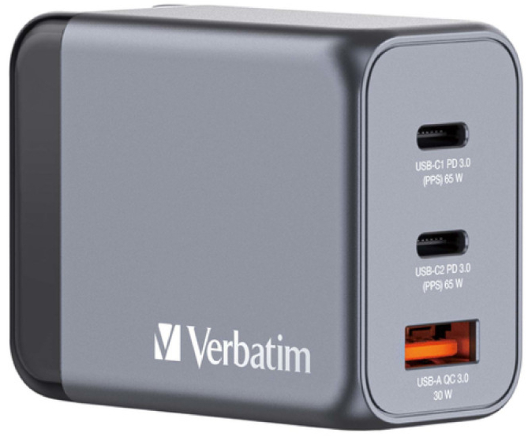 Lādētājs Verbatim Wall Charger 65W Grey (32201V)
