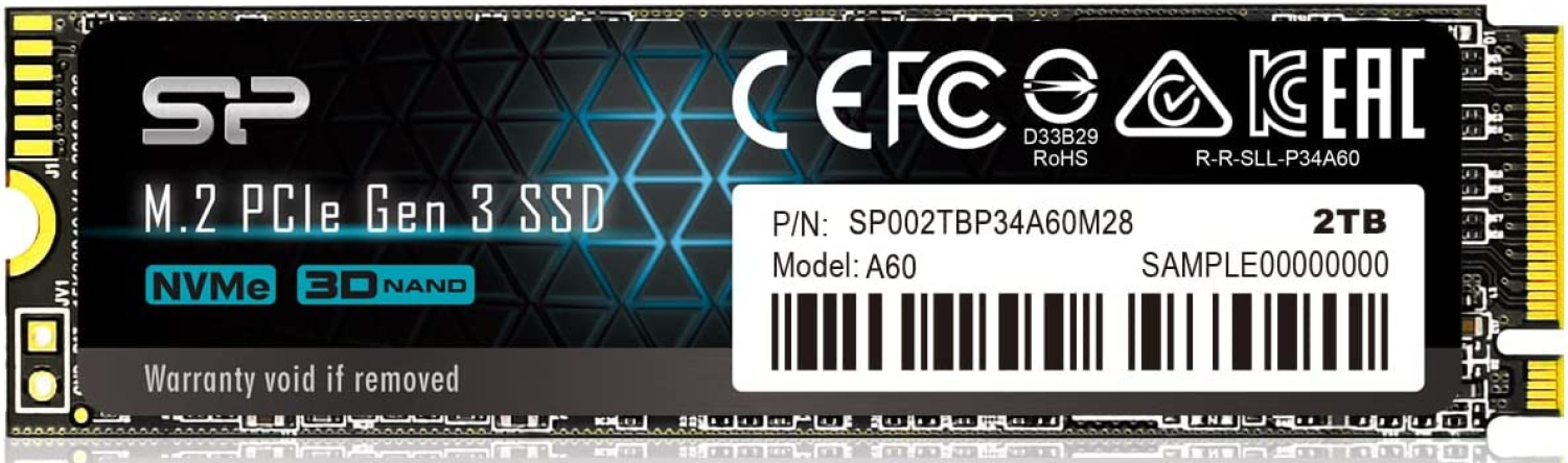 Cietais disks SiliconPower P34A80 2TB (SP002TBP34A60M28)
