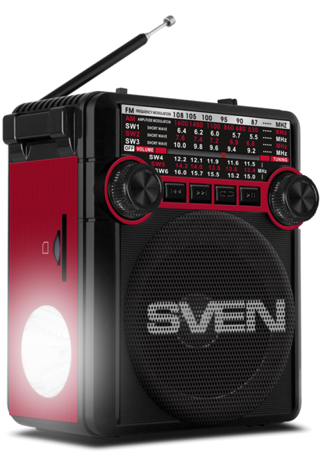 Radio uztvērējs Sven SRP-355 Red (SRP-355R)