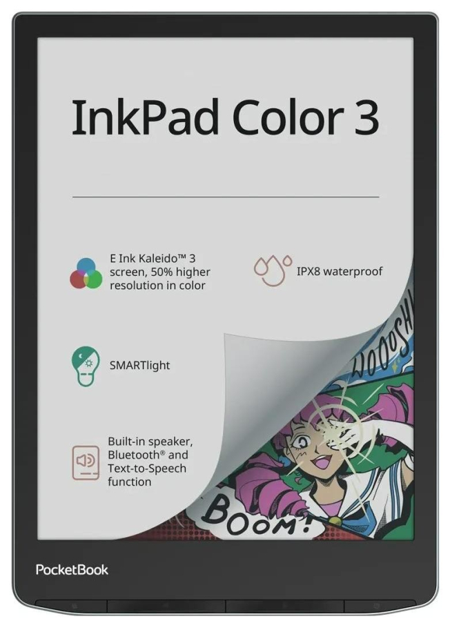 E-grāmatu lasītājs PocketBook 743 InkPad Color 3 7.8" Storme Sea (PB743K3-1-WW)