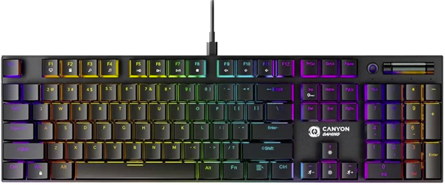 Klaviatūra Canyon Cometstrike GK-55 Black (CND-SKB55-RU)