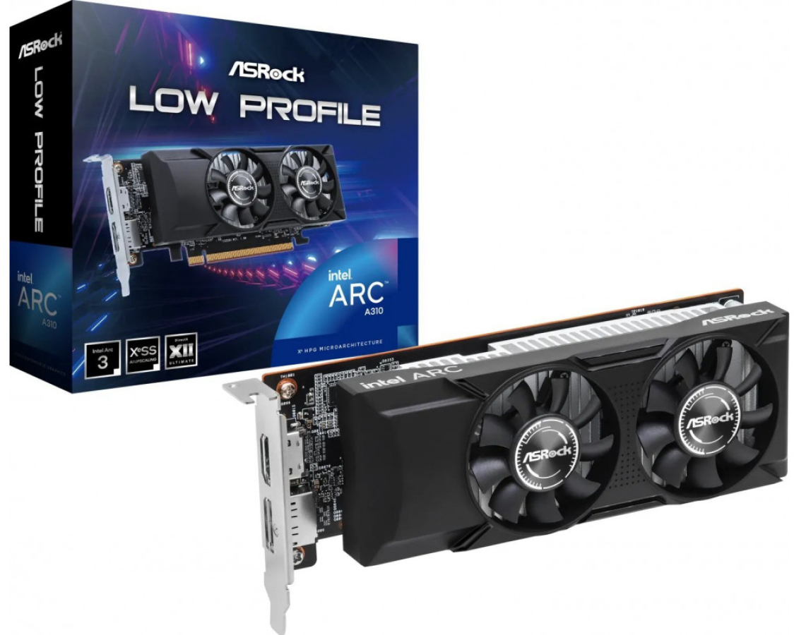 Videokarte ASRock Arc A310 Low Profile 4GB (90-G4NZZ-00UANF)