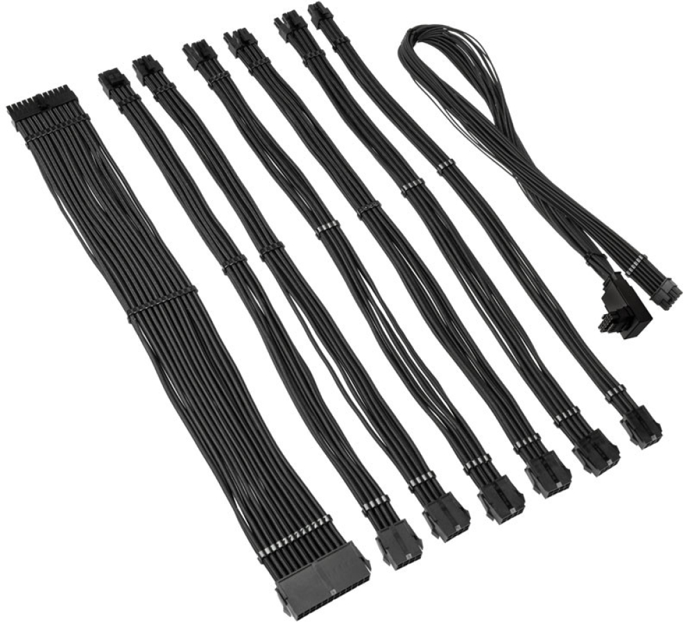 PSU kabeļu pagarinātāji Kolink Core Pro Kit 12V-2x6 Type 1 - Jet Black (COREPRO-EK-12VT1-BLK)