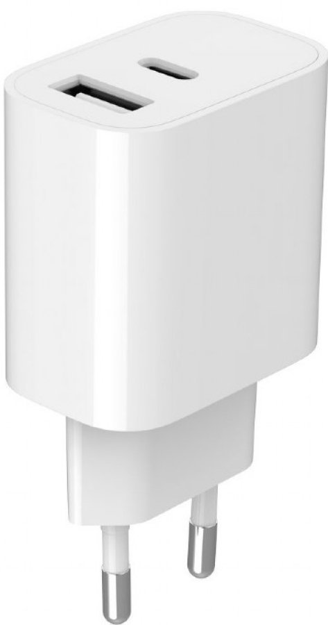 Lādētājs Gembird USB Type-C + USB Type-A White (TA-UC-2AC12-01)