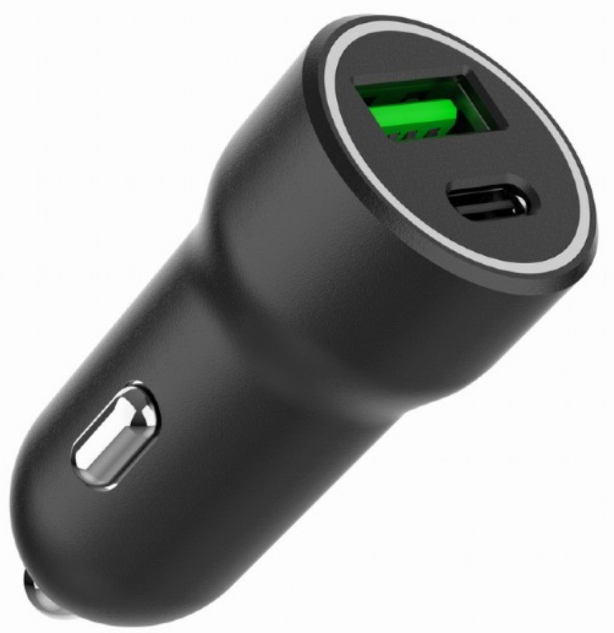 Auto lādētājs Gembird USB Type-C + USB Type-A Black (TA-UC-A2PDQC20-CAR-01)