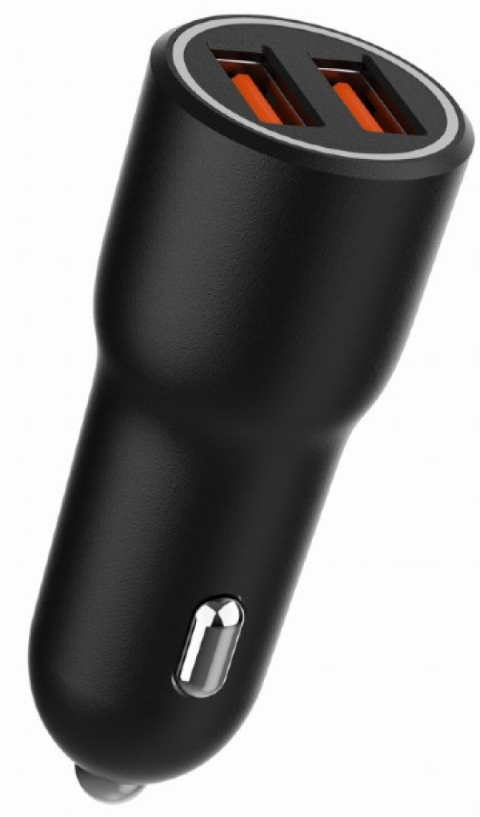 Auto lādētājs Gembird 2x USB Type-A Black (TA-UC-A2QC36-CAR-01)