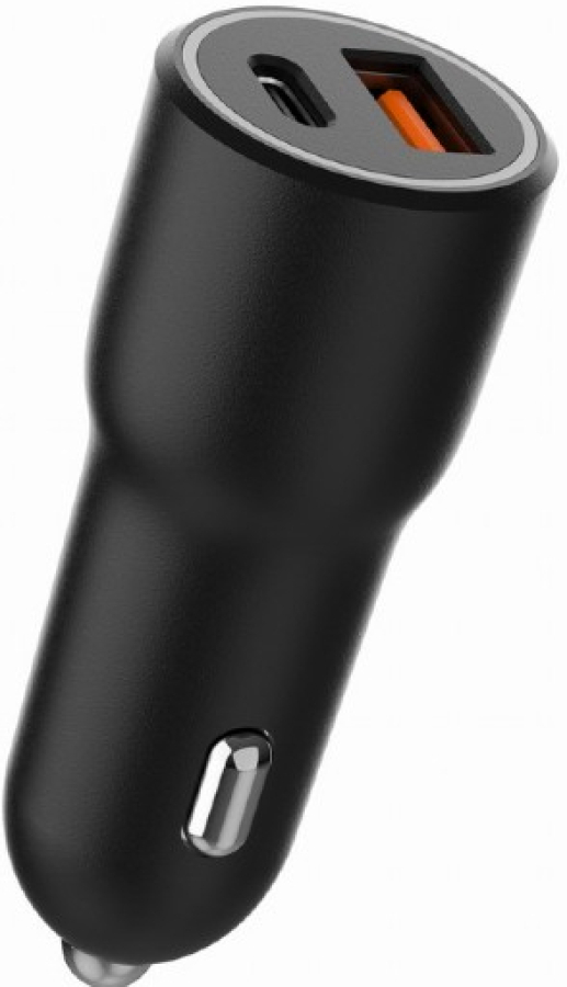 Car charger Gembird USB Type-C + USB Type-A Black (TA-UC-AC2PDQC38-CAR-01)
