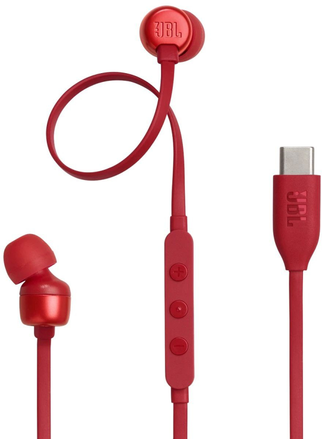 Austiņas JBL Tune 310C USB-C Red (JBLT310CRED)
