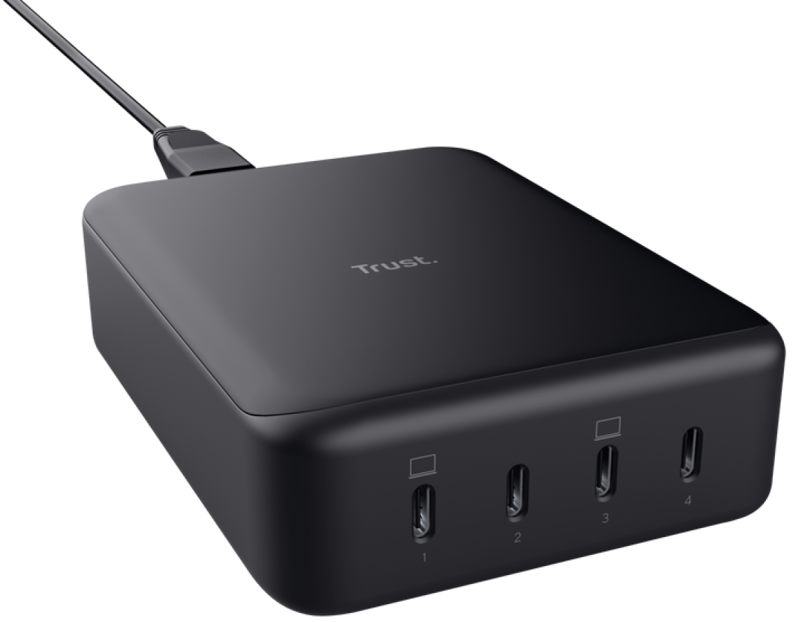 Lādētājs Trust Maxo 240W GaN 4-port USB-C Desk Charger (25413)