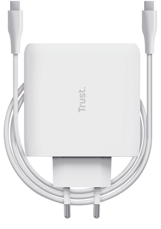 Lādētājs Trust Maxo 100W USB-C Charger + 2m USB-C cable White (25140)