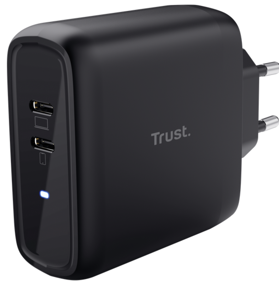Lādētājs Trust Maxo 65W 2x USB-C Black (25380)